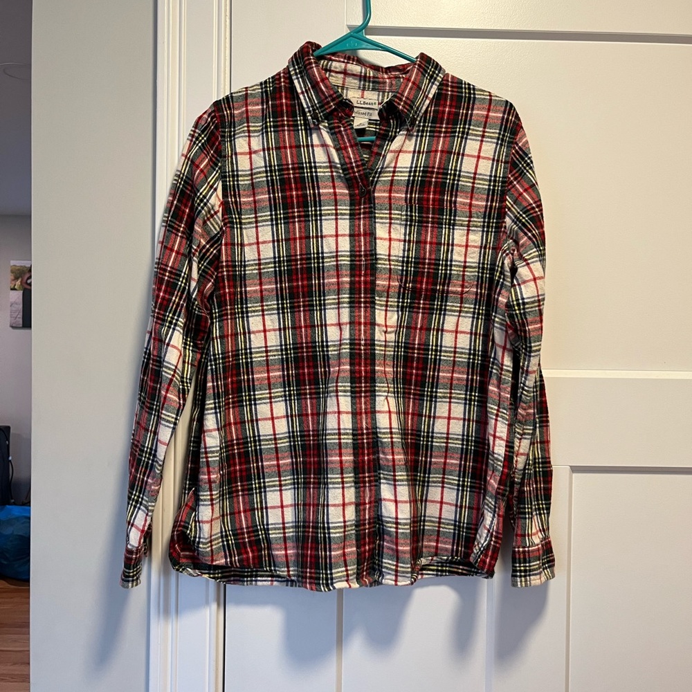 LL Bean relaxed fit flannel size S